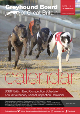 BGBF British Bred Competition Schedule Annual Veterinary Kennel Inspection Reminder