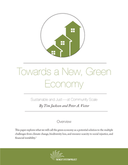 Towards a New, Green Economy