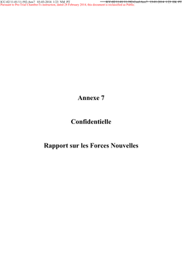 Annexe 7 Confidentielle Rapport Sur Les Forces Nouvelles