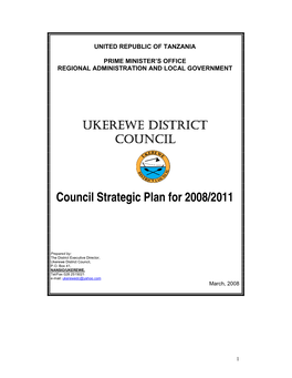 Council Strategic Plan for 2008/2011