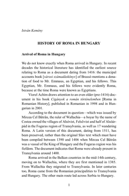 History of Roma in Hungary