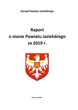 Raport O Stanie Powiatu Jasielskiego Za 2019 R