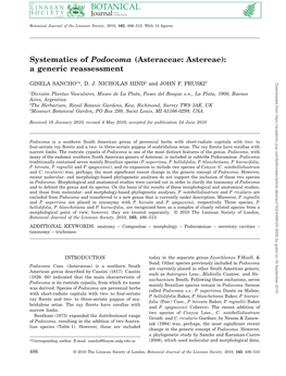 Asteraceae: Astereae): a Generic Reassessment