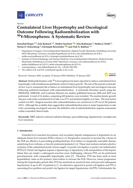 Contralateral Liver Hypertrophy and Oncological Outcome Following Radioembolization with 90Y-Microspheres: a Systematic Review