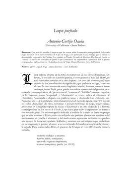 Lope Porfiado Antonio Cortijo Ocaña