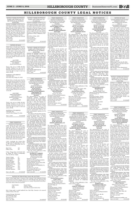 HILLSBOROUGH COUNTY Businessobserverfl.Com 37 HILLSBOROUGH COUNTY LEGAL NOTICES