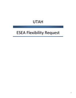 Utah: ESEA Flexibility Request