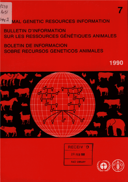 Animal Genetic Resources Information Bulletin