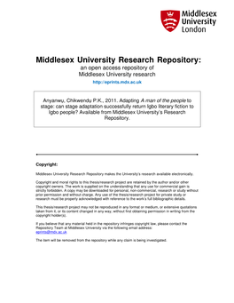 Middlesex University Research Repository: an Open Access Repository of Middlesex University Research