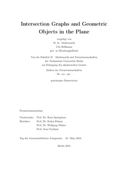 Intersection Graphs and Geometric Objects in the Plane