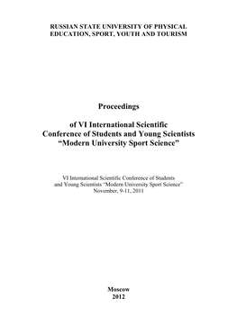 Proceedings of VI International Scientific Conference of Students