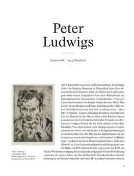 Peter Ludwigs — Aachen 1888 — 1943 Düsseldorf