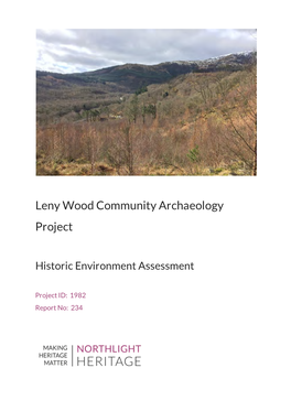 Leny Wood Community Archaeology Project