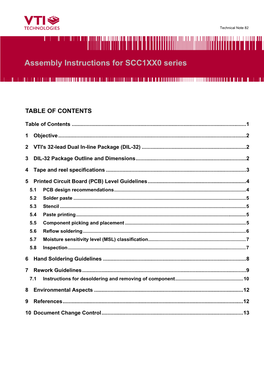 Assembly Instructions for SCC1XX0 Series