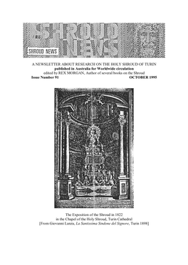 Shroud News Issue #91 October 1995