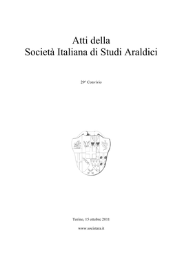 Atti Della Società Italiana Di Studi Araldici