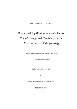 Change and Continuity in UK Macroeconomic Policymaking