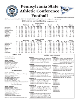 Pennsylvania State Athletic Conference Football
