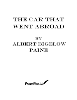 The Car That Went Abroad