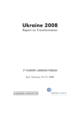 Ukraine 2008 Report on Transformation