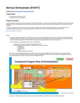 Service Orchestrator (5/14/17)