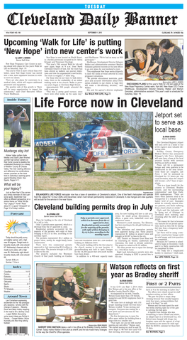 Life Force Now in Cleveland Jetport Set to Serve As Local Base