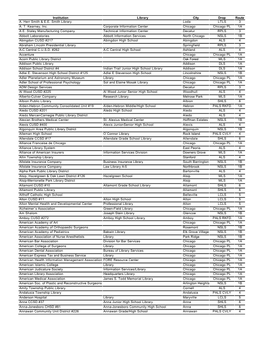Institution Library City Drop Route A. Herr Smith & E.E. Smith Library