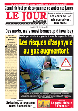 Les Risques D'asphyxie Au Gaz Augmentent