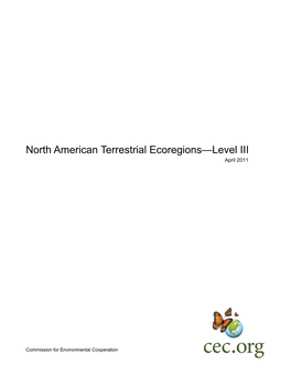 North American Terrestrial Ecoregions—Level III April 2011