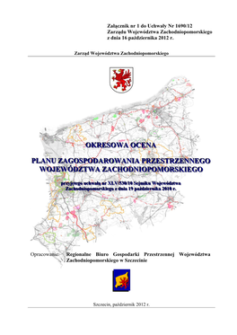 Okresowa Ocena Planu Zagospodarowania Przestrzennego Województwa Zachodniopomorskiego