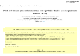 Odlok O Občinskem Prostorskem Načrtu Za Območje Občine Brežice (Uradno Prečiščeno Besedilo – UPB)