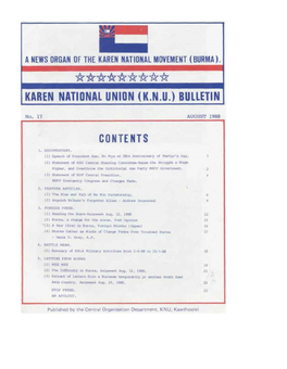 KNU BULLETIN No