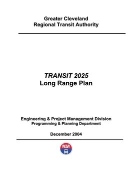 TRANSIT 2025 Long Range Plan Strategic Initiatives