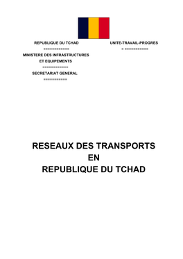 Reseaux Des Transports En Republique Du Tchad