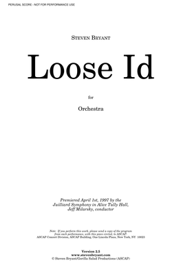Loose Id for Orchestra SCORE