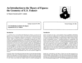 The Geometry of ES Fedorov