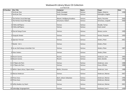 Wadsworth Library Music CD Collection