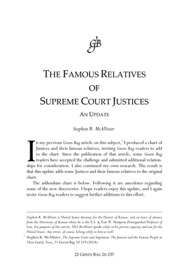 The Famous Relatives of Supreme Court Justices