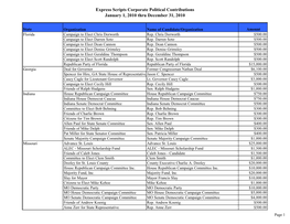 Express Scripts Corporate Political Contributions January 1, 2010 Thru December 31, 2010