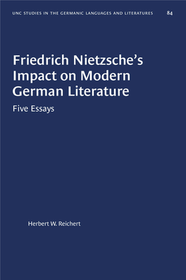 Friedrich Nietzsche's Impact on Modern German