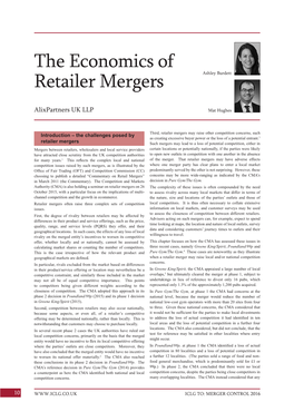 The Economics of Retailer Mergers