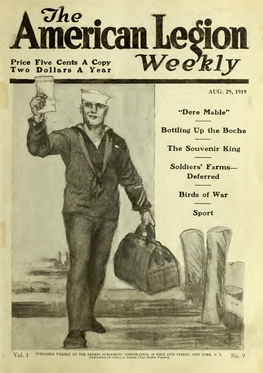 The American Legion Weekly [Volume 1, No. 9 (August 29, 1919)]