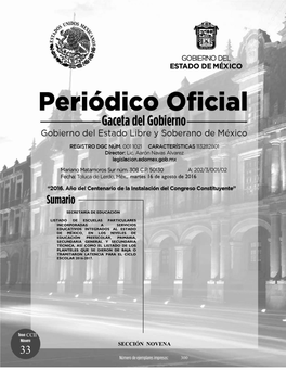 Listado De Escuelas Particulares Incorporadas a Servicios Educativos Integrados Al Estado De México, En Los Niveles De Educación Preescolar, Primaria