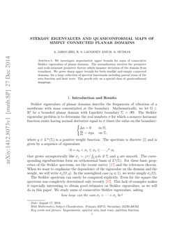 Steklov Eigenvalues and Quasiconformal Maps of Simply