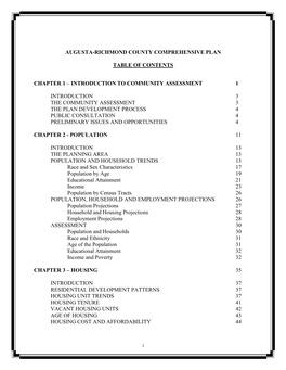 Augusta-Richmond County Comprehensive Plan