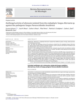 Antifungal Activity of Altenusin Isolated from the Endophytic Fungus Alternaria Sp