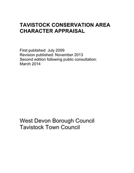 West Devon Borough Council Tavistock Town Council