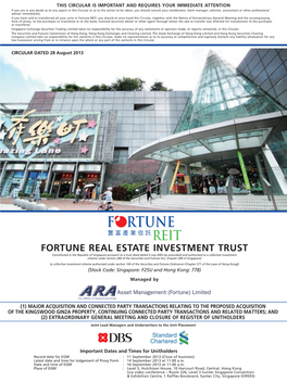 FORTUNE REAL ESTATE INVESTMENT TRUST Adviser Immediately