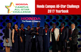 Honda Campus All-Star Challenge 2017 Yearbook