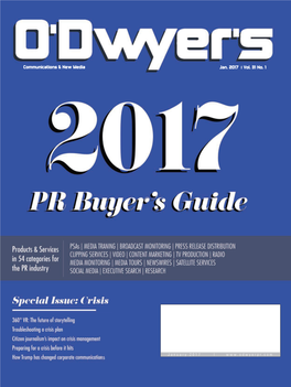 O'dwyer's Jan. '17 PR Buyer's Guide & Crisis Communications Magazine